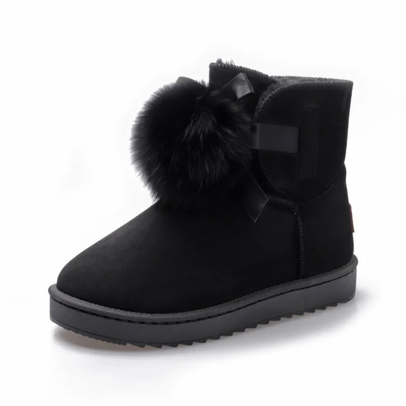 Real Fox Fur Snow Boot